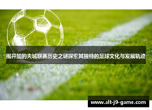 揭开加的夫城联赛历史之谜探索其独特的足球文化与发展轨迹 揭开加的夫城联赛历史之谜探索其独特的足球文化与发展轨迹